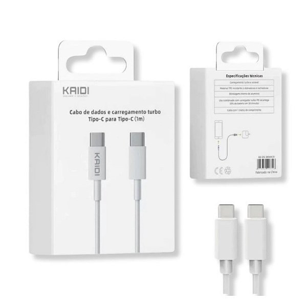 Cabo Turbo Tipo-C para Tipo-C Kaidi – 1 Metro