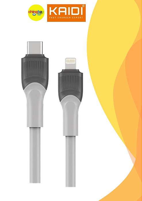 Cabo Tipo-C para Lightning Kaidi KD-351CL – 1 Metro, Carregamento Rápido