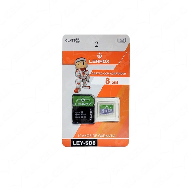 Cartão de Memória Lehmox LEY-SD8 – 8GB, Rápido e Confiável