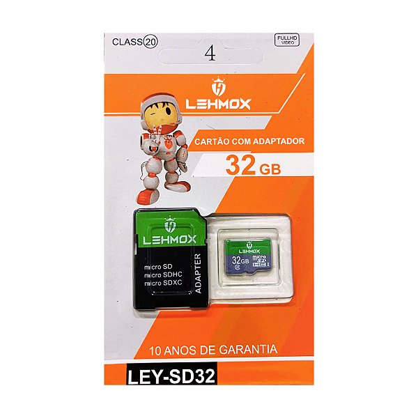 Cartão de Memória Lehmox LEY-SD32 – 32GB, Armazenamento Rápido e Confiável