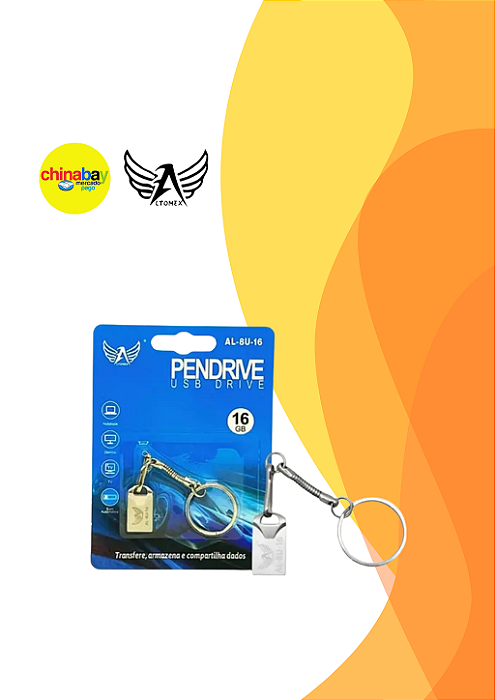 Pen Drive Altomex AL-8U-16 – 16GB | Rápido, Portátil e Confiável