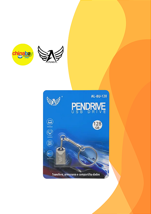 Pen Drive Altomex Al-8u-128 – 128GB, Máxima Capacidade e Velocidade