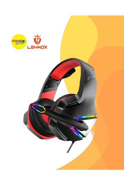 Fone de Ouvido Headset Gamer Lehmox LEF-1210 – Som Surround 7.1 e Conforto Imersivo