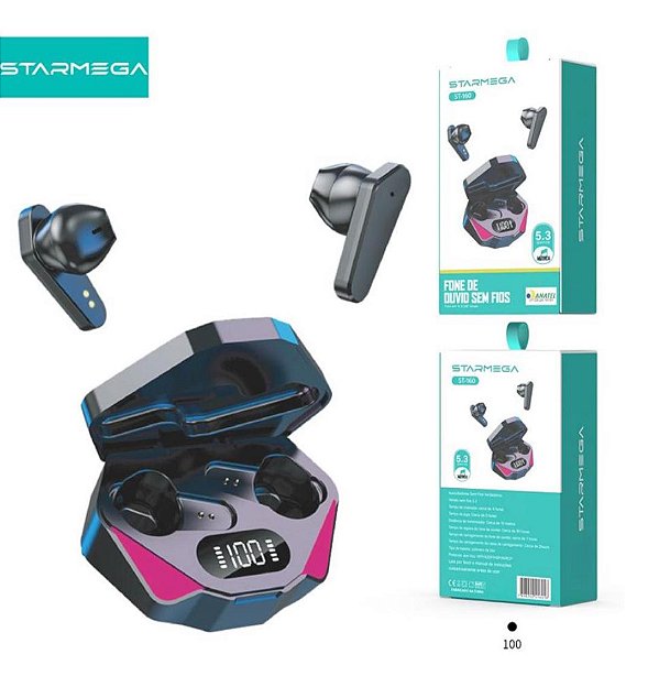Fone de Ouvido Bluetooth Starmega ST-160 – Som Potente