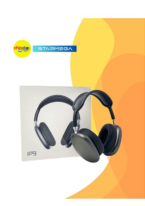 Fone de Ouvido Bluetooth P9 – Conforto e Qualidade - Cor Sortida