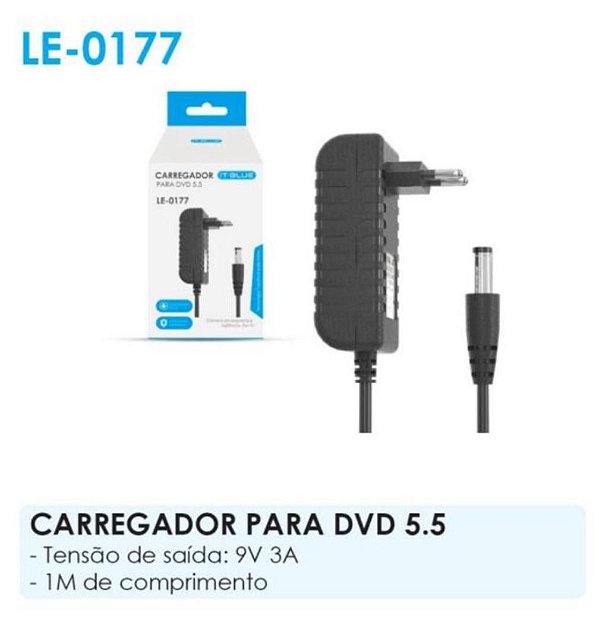 Fonte de Alimentação 9V 3A IT-Blue LE-0177 – Energia Estável para Seus Dispositivos