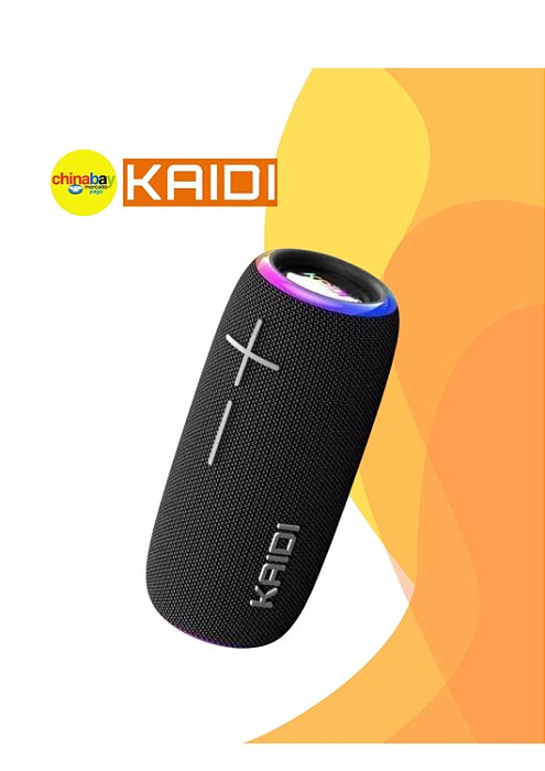 Caixa de Som Sem Fio Kaidi KD-850 – Potência, Resistência e Estilo