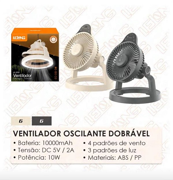Ventilador Lelong LE-5701 – Potência, Conforto e Tecnologia