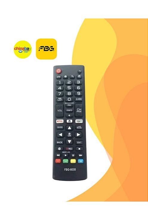 Controle Remoto FBG 8035 – Compatível com TVs LG