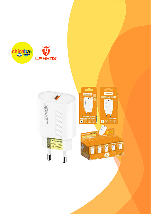 Fonte USB LehmoX LE-521-1 – Carregamento Rápido e Seguro