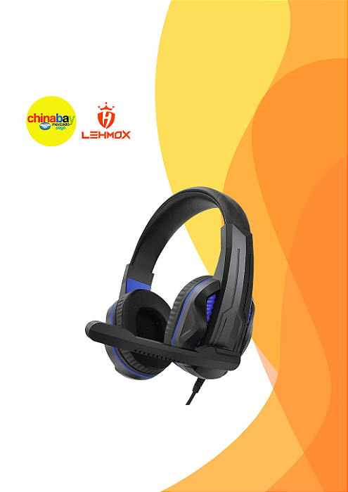 Headset Lehmox LEF-1211 com Microfone – Conexão Auxiliar P2 3.5mm | Ideal para PC, Celular, PS4, Xbox | Cor Sortida