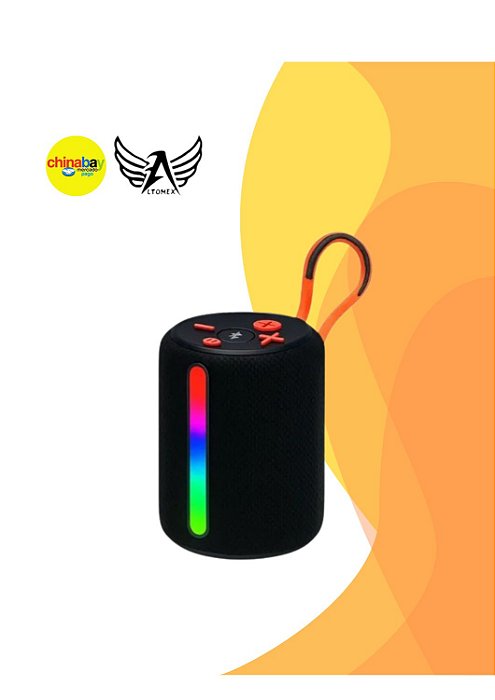 Caixa de Som Bluetooth Altomex | Compacta, Potente e Resistente IPX7 | Cor Sortida