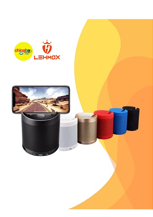 Caixa de Som Bluetooth Lehmox LES-Q3 – Potência e Qualidade Portátil | Cor Sortida