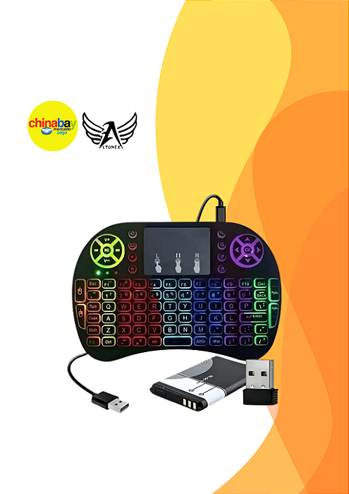 Mini Teclado Sem Fio Altomex AL-313 Cor Preto