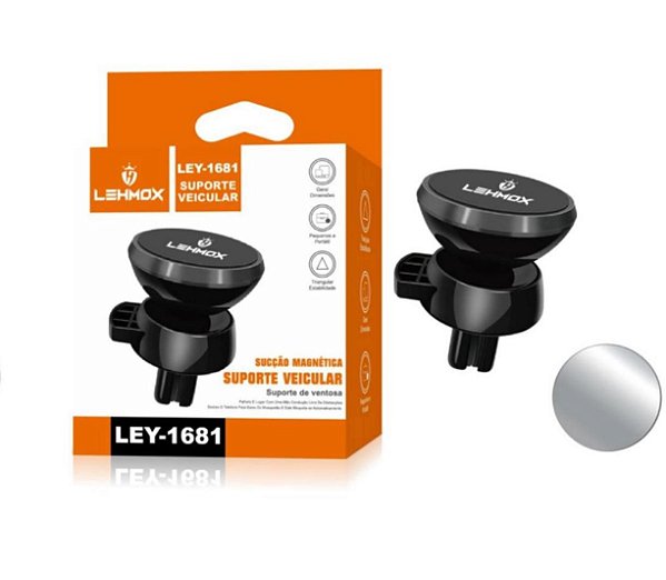 Suporte Veicular Magnético Lehmox LEY-1681 – Fixação prática