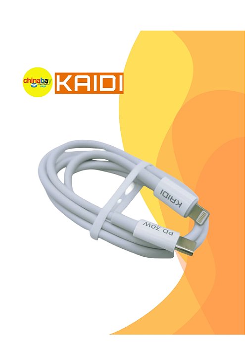 Cabo Kaidi KD-26 Tipo-C Para Iphone – Carregamento Turbo PD 30W
