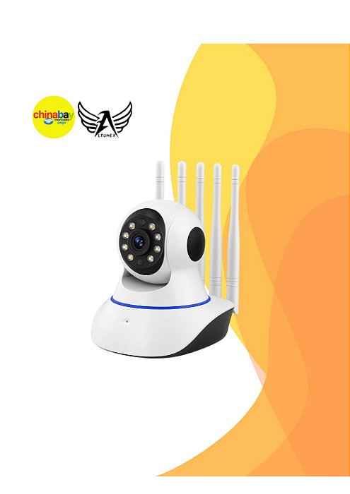 Câmera de Segurança Altomex 5 Antenas Wi-Fi – Monitoramento Fácil e Prático