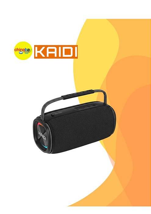 Caixa de Som Bluetooth Kaidi KD-821 – Alta Potência 12W - TWS