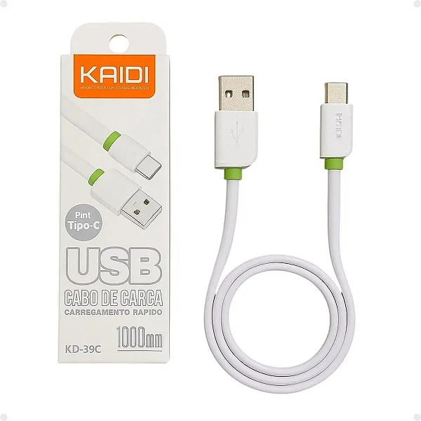 Cabo USB para Tipo-C com silicone - 1 Metro