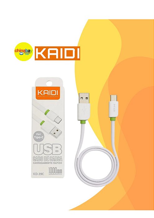 Cabo USB para Tipo-C com silicone - 1 Metro