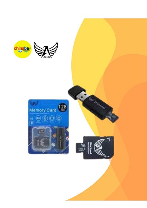 Cartão de Memória Altomex 128GB + Adaptador SD + Leitor USB