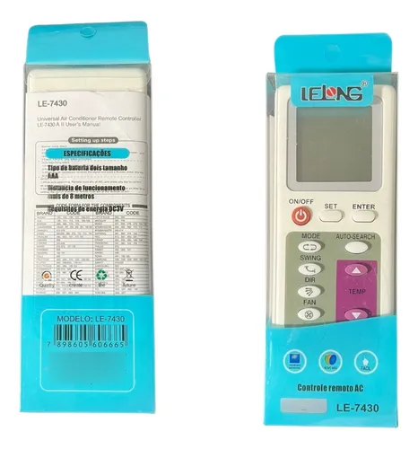 Controle Remoto Universal para Ar-Condicionado – Lelong LE-7430