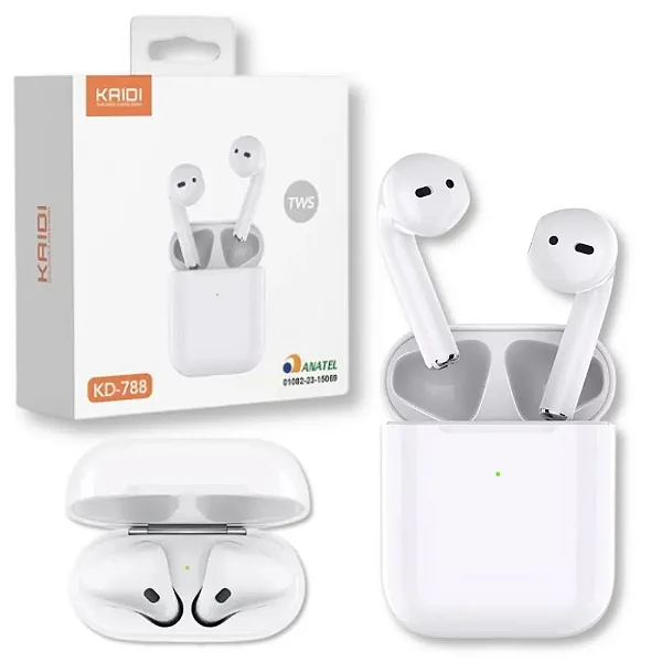 Fone de Ouvido Sem Fio Kaidi KD-788 – TWS Som Limpo e Uso Prático