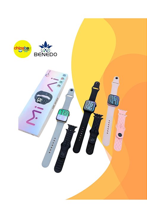 Smartwatch Benedo WL Xmini – Tela AMOLED • Pulseiras Extras- Sortidas