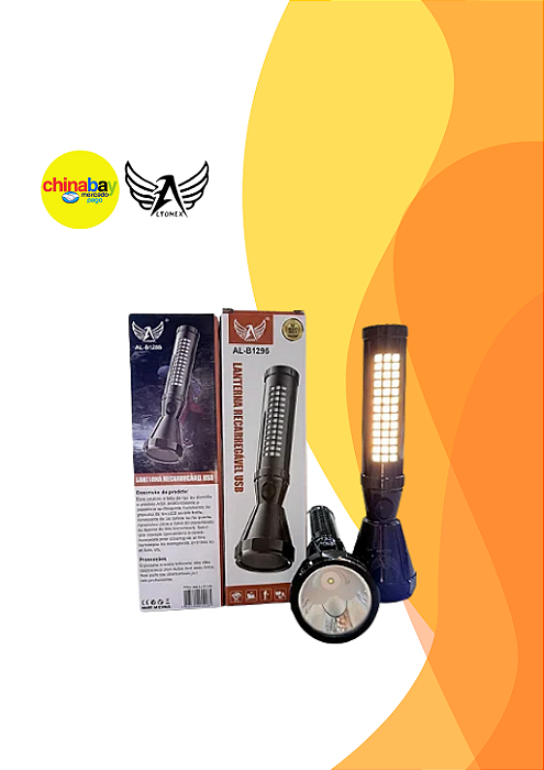 Lanterna Recarregável Usb Led- Altomex AL-B1297