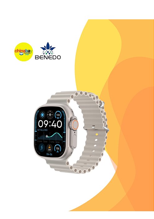 Smartwatch Ultra 4 Benedo 49mm Dourado/ Acompanha case e pelicula
