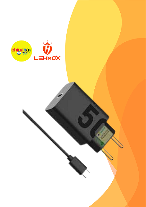 Lehmox Le-491 Carregador Carga 8x Mais Rápido E Turbo Preto