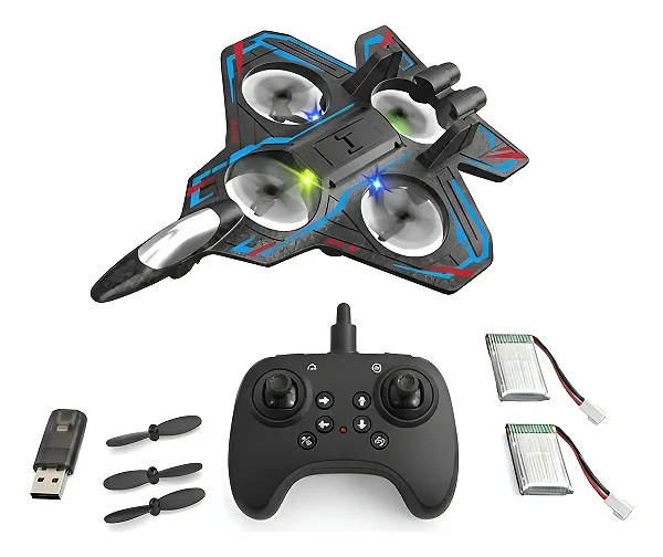 Drone Aeronave Controle Remoto Avião De Espuma Preto al-2768