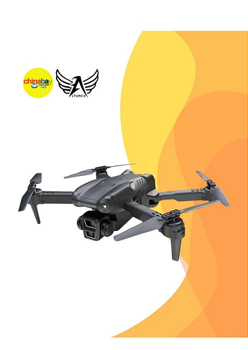 Drone Câmera Profissional Hd Controle Remoto Altomex Sensor Preto