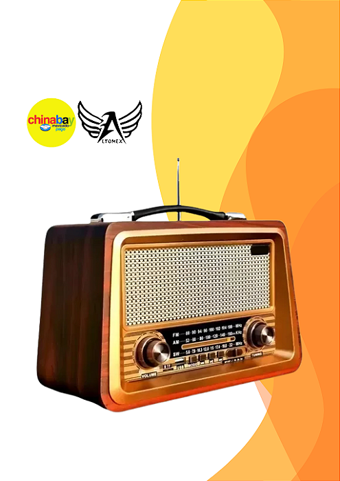 Radio Vintage Retrô Altomex Ad-8399 Recarregável Som Festa Cor Sortida
