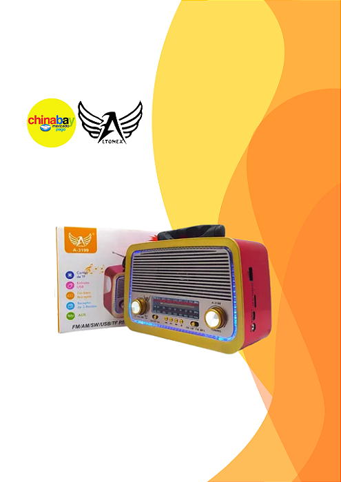 Radio Retro Classico Ad-3199 Fm,am,usb Receptor De 3 Bandas Bordô 110v/220v