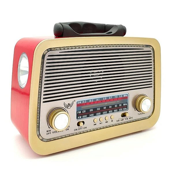 Radio Retro Classico Ad-3199 Fm,am,usb Receptor De 3 Bandas Bordô 110v/220v