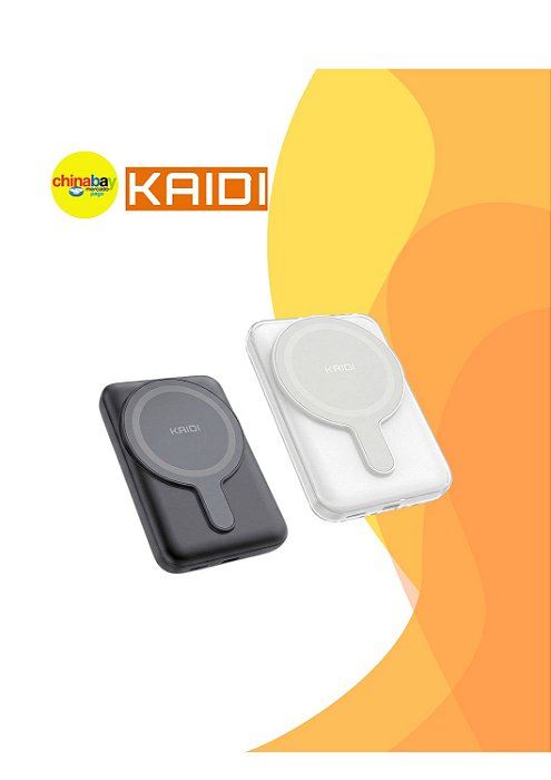 Carregador Kaidi Knc8885 Usb-c Power Bank Magnético Cor Sortido