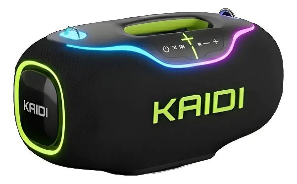 Caixa Som Bluetooth 350w Tws Potente Ipx6 Portátil Kaidi 888 Preto