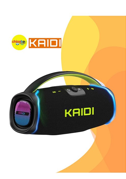 Caixa De Som Bluetooth 300w Grave Potente 30000 Mah Ipx6 Cor Preto KD-889