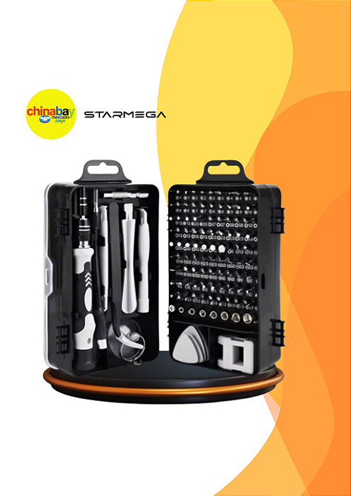 KIT 115 CHAVES DE PRECISÃO EM 1 STARMEGA ST-433