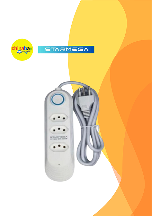 Extensão Filtro de Linha 3 Tomadas Starmega ST-865