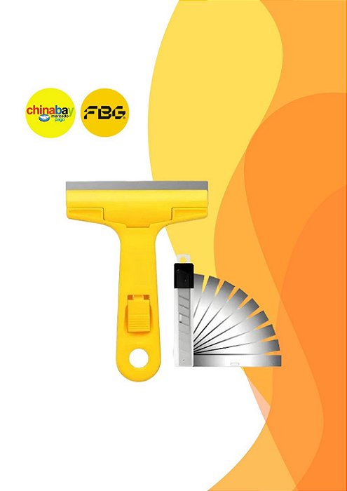 Raspadores Multiuso Para Limpar Box Com 5 Lâminas Profissional - Vidro Piso Cerâmica Azulejo