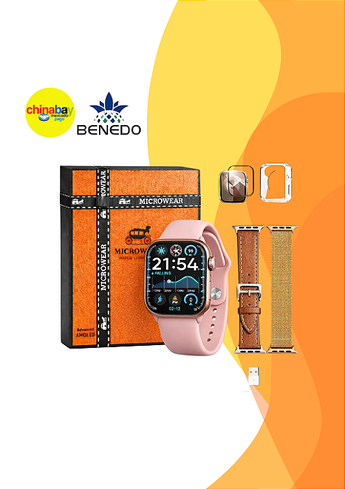 Smartwatch Benedo Watch 11 Mini Pro Relógio Inteligente Faz Chamadas Notificações Saúde