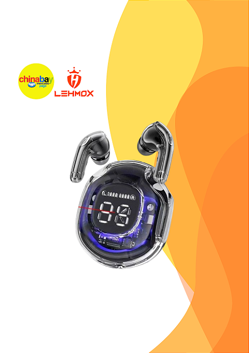 Fone De Ouvido Sem Fio Bluetooth 5.3 Lehmox LEF-AP15 TWS Touch Microfone Com Case Carregadora