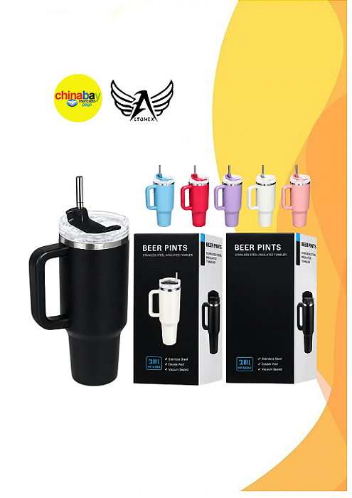 Garrafa Térmica 1200ml Motivacional Grande - Diversas Cores