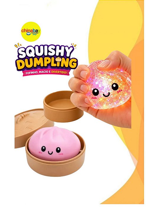 Squishy Antiestresse Grande com Luz LED e Glitter Macio Surpresa Sortidos