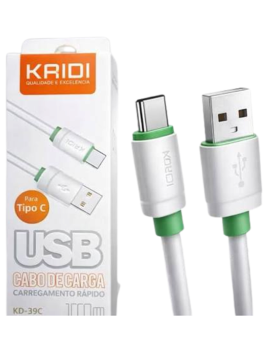 Cabo USB para Lightning/IOS com silicone kaidi– 1 Metro