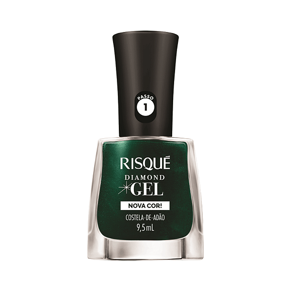 Esmalte Risqué Diamond Gel Costela de Adão, 9,5ml – Brilho Intenso e Longa Duração