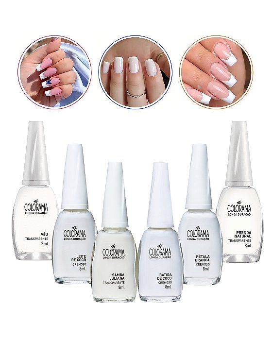 Kit Clássicos Tons de Branco Colorama 8ml