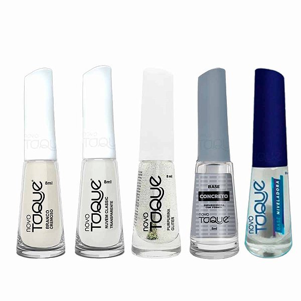 Kit Classic Novo Toque 1 Nuvem Classic +1 Branco Cremoso +1 Purpurina Gliter +1 Base de Concreto +1 Base Niveladora